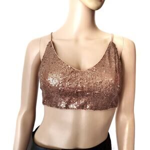 NWT Forever 21 | Bronze Sequin Crop Top Bralette